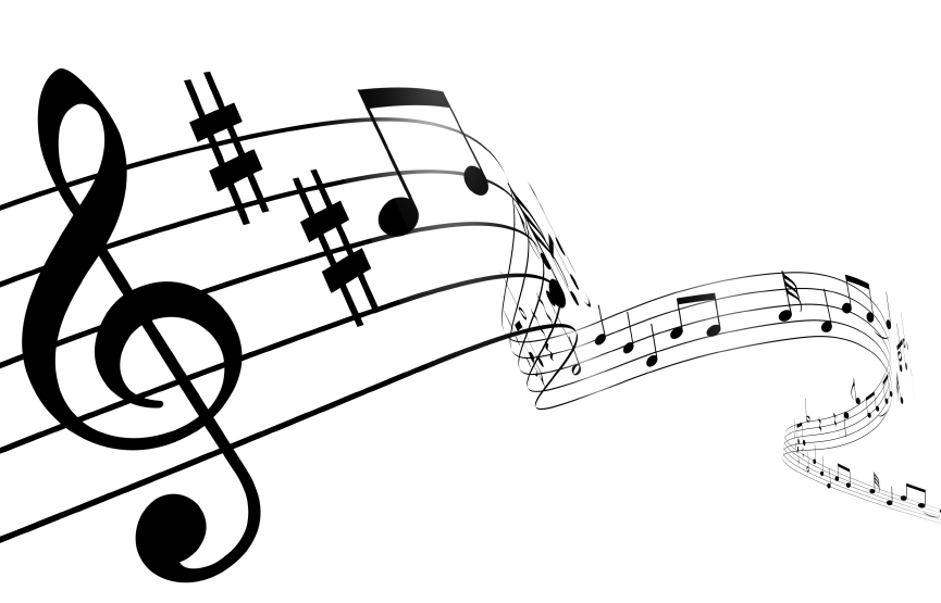 black wavy musical notation on a white background. 2 #s key signature