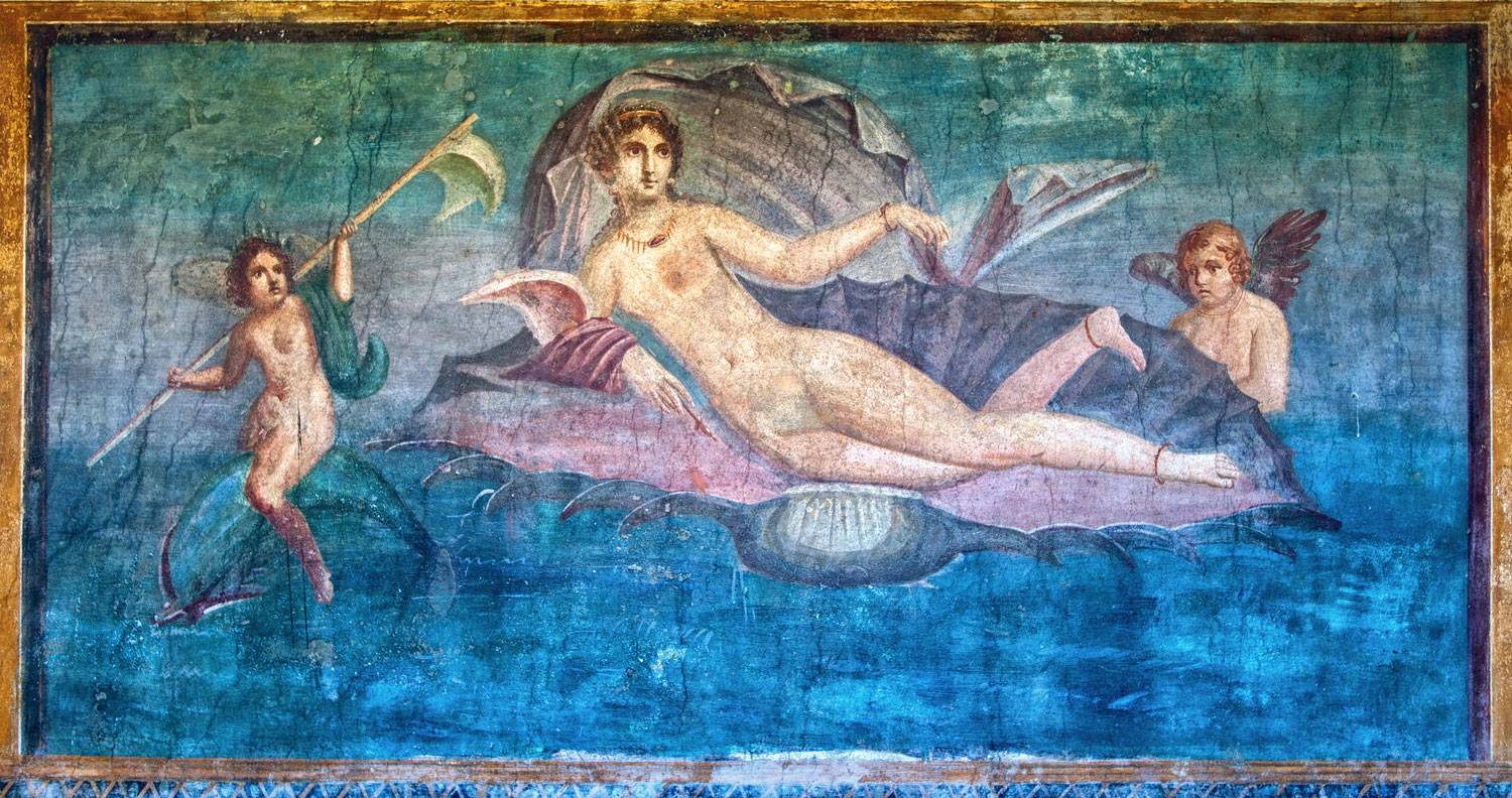 Venus fresco in the Temple of Venus, Pompeii, Italy