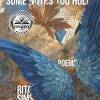 Some Notes You Hold: Poems by Rita Sims Quillen. White letters weave their way around a pair of bright blue bird wings and brown leaves. Over it all is a silver award disk: Finalist 2022 American Writing Awards