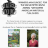 Winners announced for the 2023 Poetry Book Award for North American Writers & Publishers
