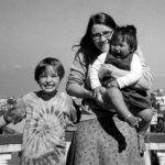 Katie with the kids on the terrace in Kathmandu