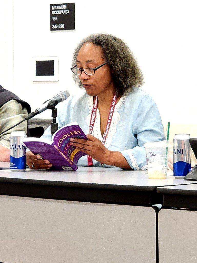 Writer Troy E. Wilderson reads during the The Urban and Rural: Writing about Poverty panel. Photo by Lee Zacharias.