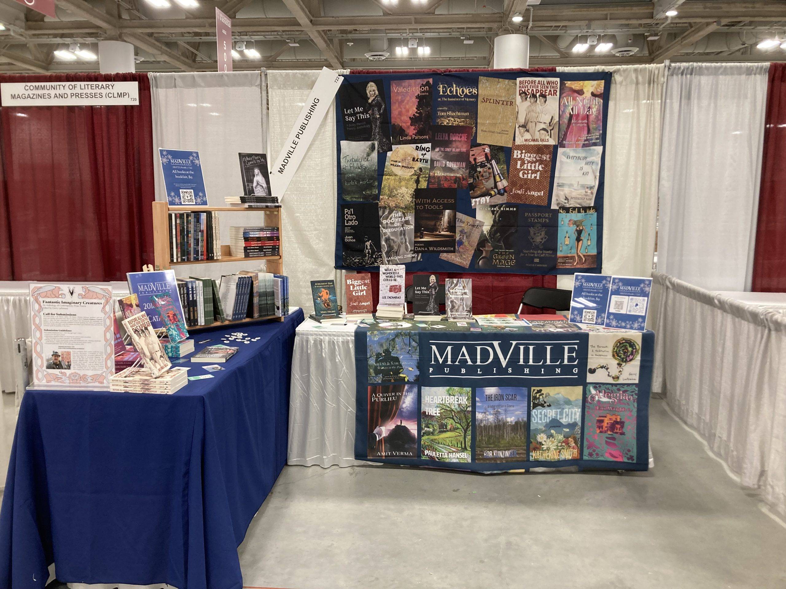 The Madville Publishing booth at AWP23.
