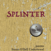 Splinter: poems by Susan O'Dell Underwood. plank of weathered barnwood with peeling yellow paint has red lettering for the title with an award symbol superimposed that says 2022 Arthur Smith Poetry Prize Finalist.