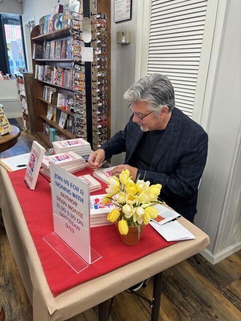 Author Dean Monti at his book launch for THE MONOSEXUAL, in Glen Ellen, Illinois