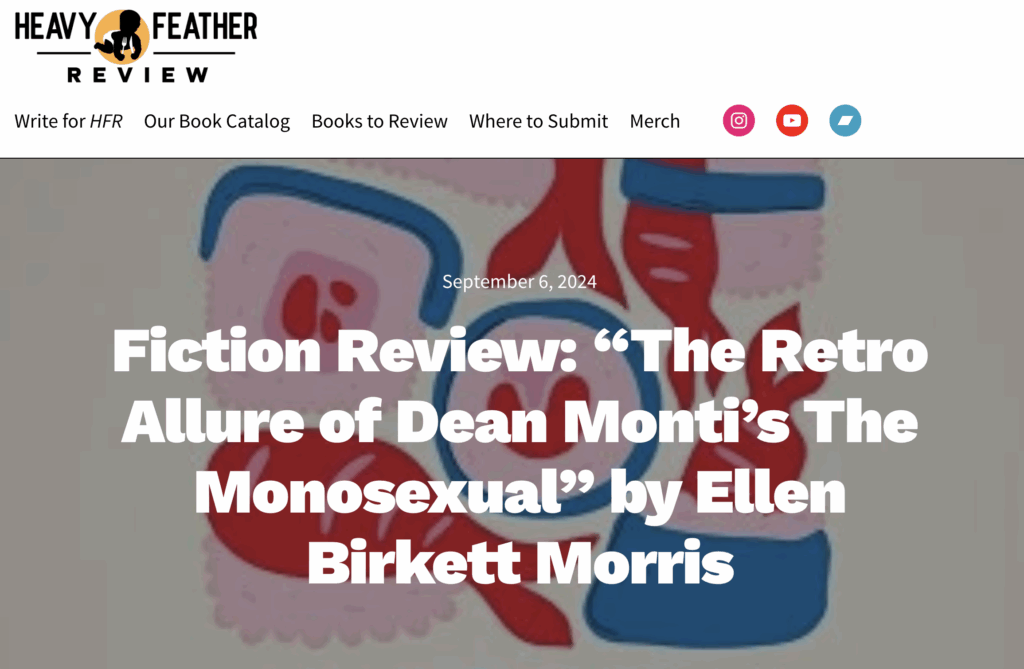 Sceen capture shows blurred out detail of Dean's book cover with white lettering over top. See caption.