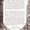 Back cover of My Youth and Early Deaths, a historical novel by Allen Stein. The background shows an 1890s street scene in an old photograph of Mulberry Street. The text is set in on a white box with decorative edges, like a doily.