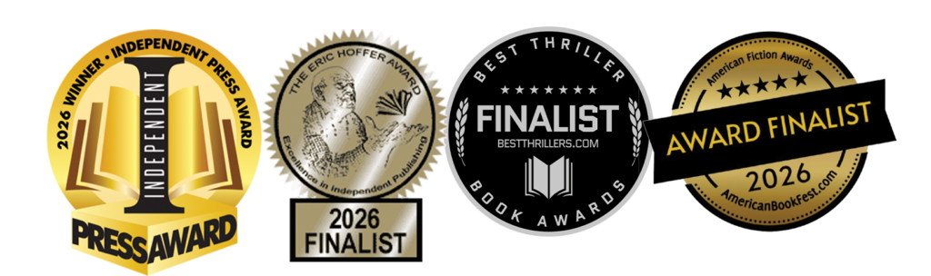 Four award Medalliions in a row... all to honor Streets of Nashville by Michael Amos Cody
