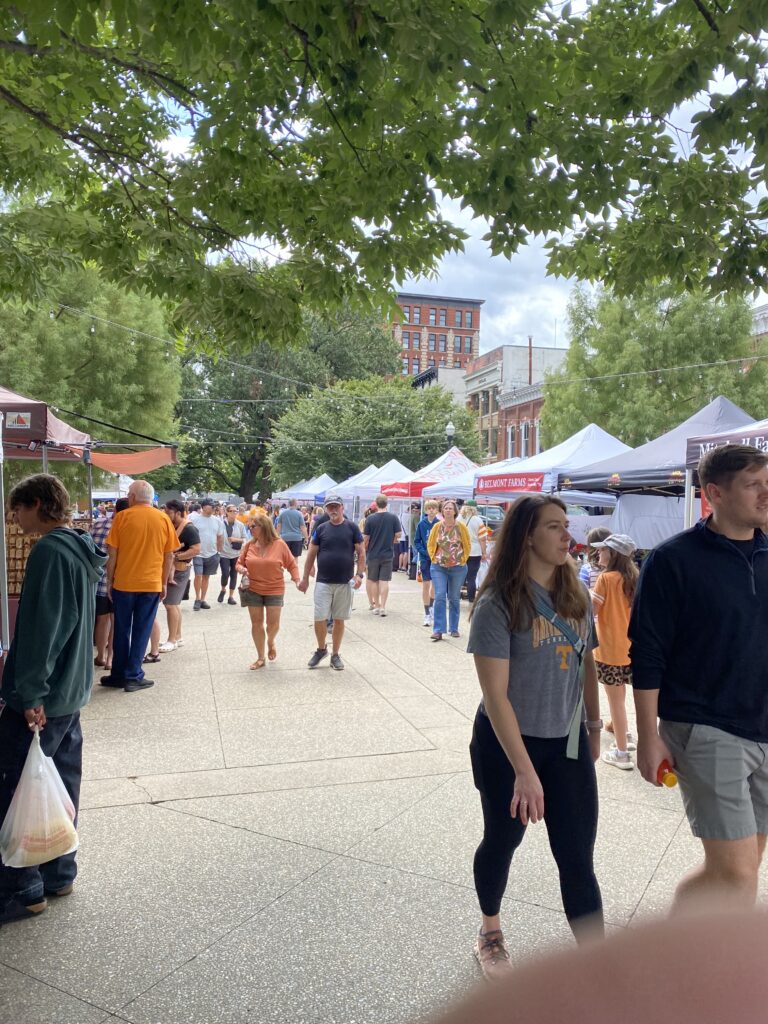 Market in downtown Knoxville